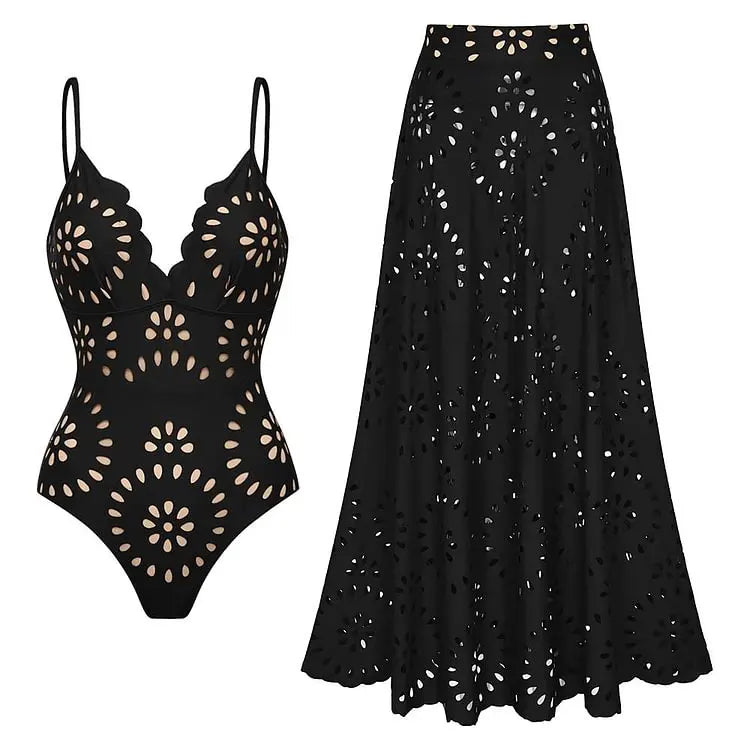 One Piece Swimsuit and Skirt Women's Beachwear or Casualwear