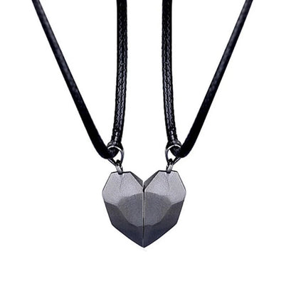 Electrocardiogram Magnetic Friend Heart Pendant One for You and One For Your Friend
