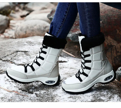 Thicken non-slip warm snow boots, large sizes, cold-resistant, high-top cotton lining