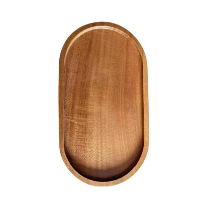 Solid Wood Food Tray Round Rectangle, Snack, Fruit,  Bread Board