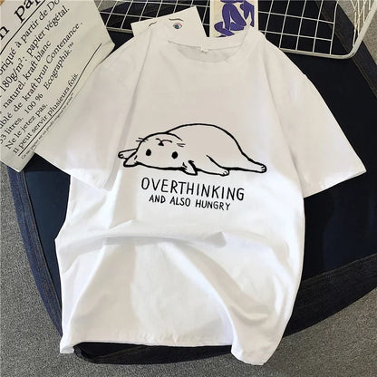 Sizes to 2XL T-shirt vintage "Not Today" Cat print loose comfy fit