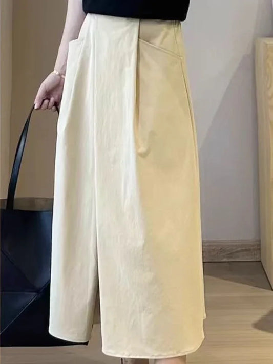 Sizes to 4XL Mid-Length, Pants with a wrap-around front with Pocket