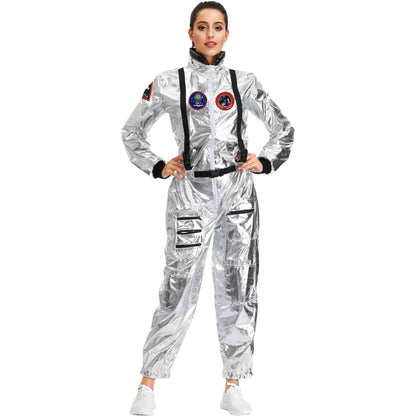 Adult and Children Astronaut Costumes, Couples Spaceman Cosplay Space Suit, Halloween Family Party Dress Up