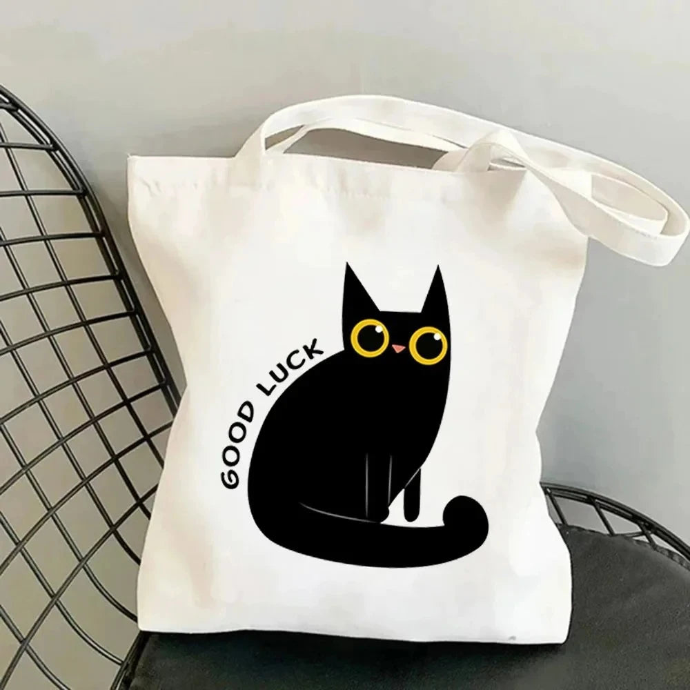Life Is Better with Cats Canvas Tote Bag, Handbag. USE THIS AS THE GIFT OR TO HOLD THE GIFT---WHY USE PAPER?