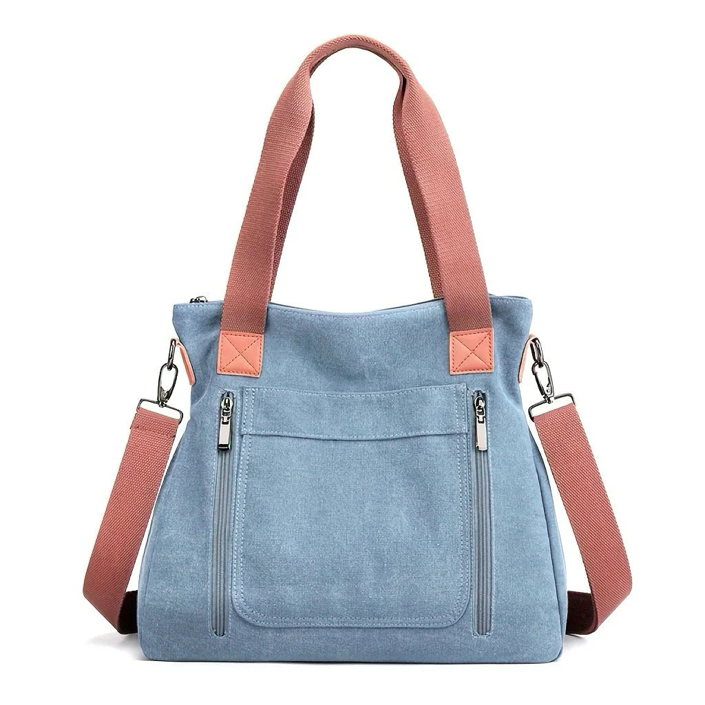 Versatile Handbag Large Capacity Canvas Casual Shoulder Crossbody Bag