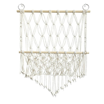 Boho Hand-woven Storage Hammock Rack Ideal for Children's Room Plush Toy Storage Display Shelf Home Decor Organizer Mesh Wall Art Tapestry