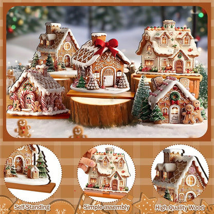 5-Piece Gingerbread House Christmas Set