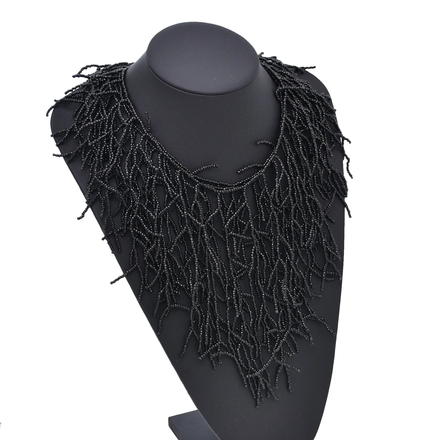 Multicolor South African Tribal Bib Collar Overlay