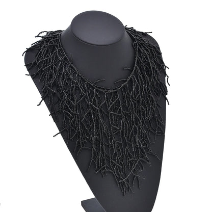 Multicolor South African Tribal Bib Collar Overlay