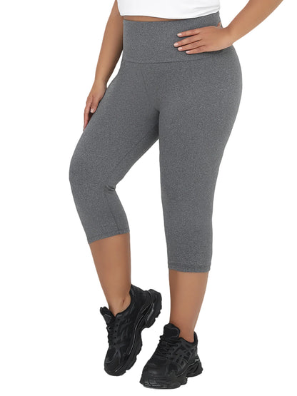Plus Size to 4XL in 5 Colors Leggings, Super soft, High Waisted Tummy Control , Yoga Capri Pants