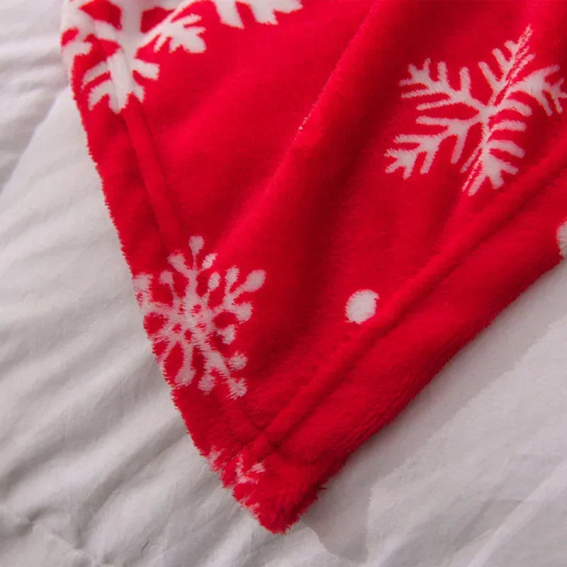 Christmas Flannel Throw Blanket in Various Sizes and Prints