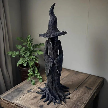 Dark Halloween Resin Witch Statue, Retro Gothic Horror Decor, Collectible Figurine
