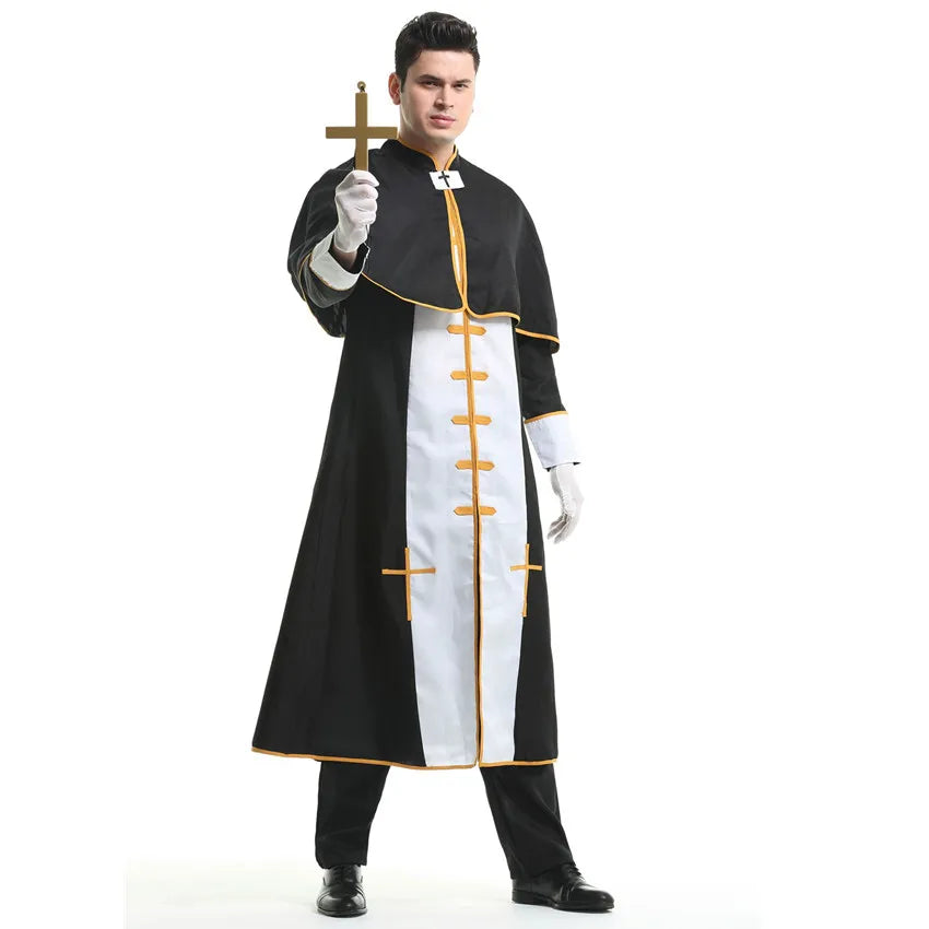 Medieval Cosplay Priest and Sexy Nun  Costume