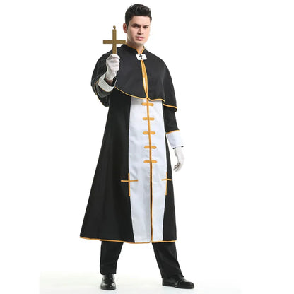 Medieval Cosplay Priest and Sexy Nun  Costume