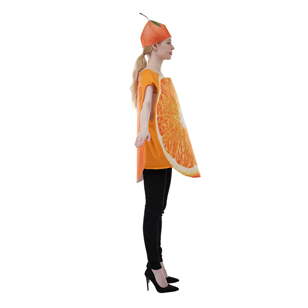 Halloween Funny Cosplay Fruit and Vegetable Costumes, also including grapes, hot pepper, tomato, avocado, and peas!