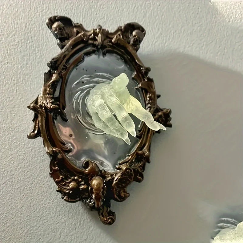 Glowing Gothic Resin Devil's Hand Wall Decoration: Also Ghosts in The Mirror
