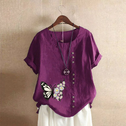 Sizes to 5XL Cotton Linen Vintage T-shirt Casual Loose Long Shirts with rolled sleeves.
