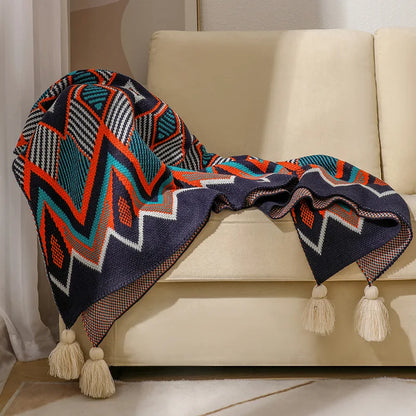 Boho Blankets with Aztec Baja Blanket Designs, Ethnic Sofa Cover