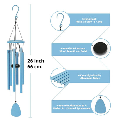 26 Inch Outdoor Wind Chimes Create an Atmosphere of Relaxing Sound