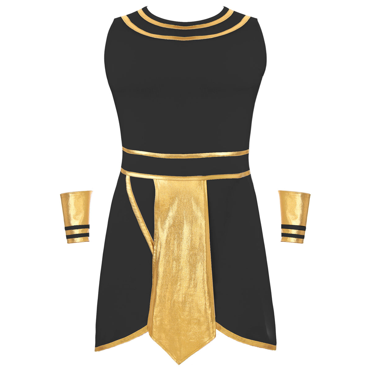 Ancient Egyptian Prince Halloween Costume. Robe with Cuffs