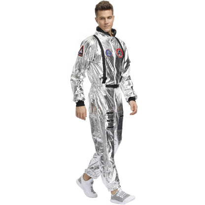 Adult and Children Astronaut Costumes, Couples Spaceman Cosplay Space Suit, Halloween Family Party Dress Up