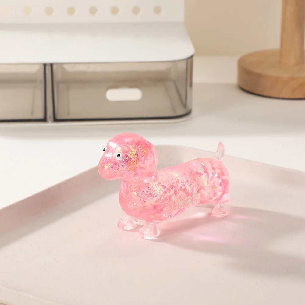 Dachshund Squishies Stretch Squeeze Sensory Toy Cute Dog Shape