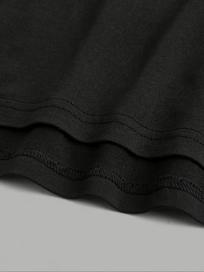 Sizes to 6XL  Loose casual solid color plus size Tank Top.  Available in Black, White, Grey, and Blue