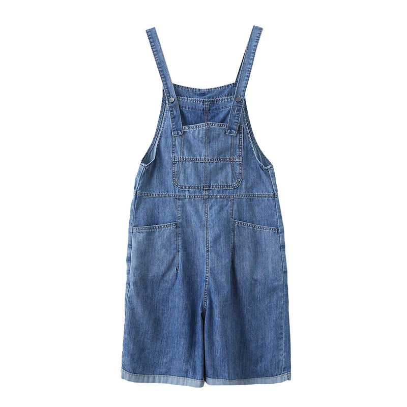 Jean Short Jumpsuits Long , Loose Shorts  Baggy Bibbed Overalls Pants