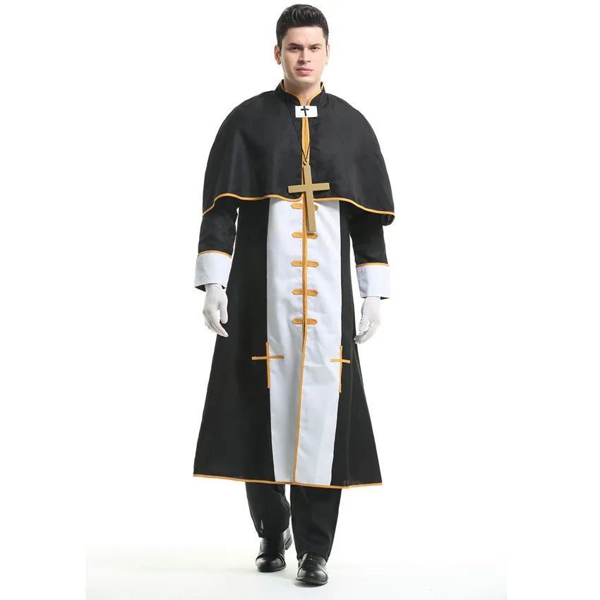 Medieval Cosplay Priest and Sexy Nun  Costume