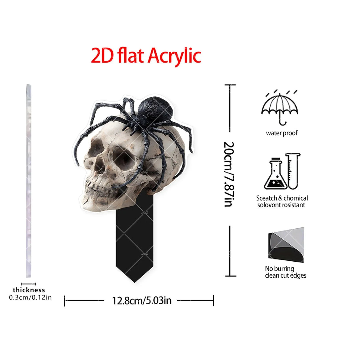 Halloween Thriller Plugin Courtyard Ornaments on Stakes. Each is approx 7 by 6 inches