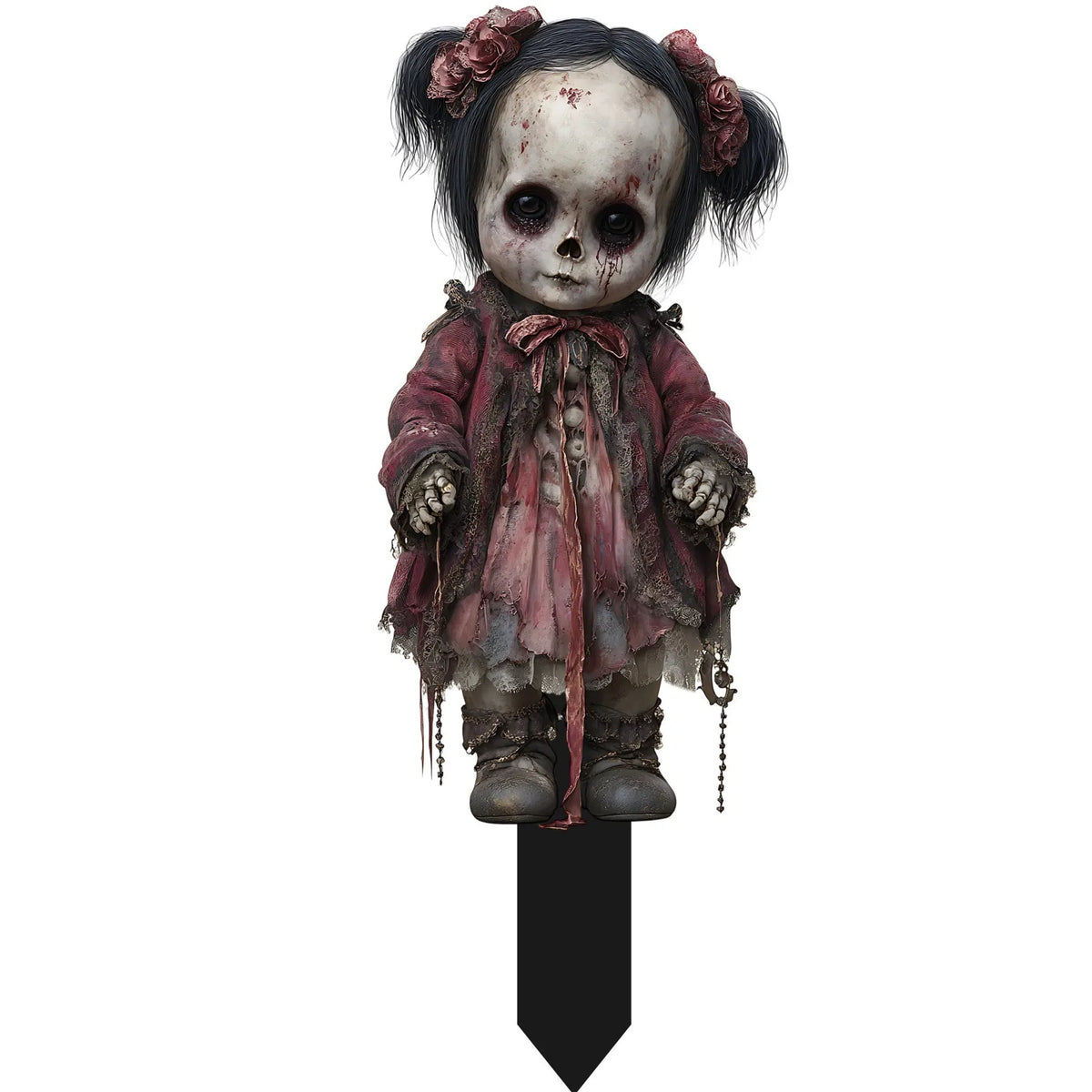 Halloween Thriller Plugin Courtyard Ornaments on Stakes. Each is approx 7 by 6 inches