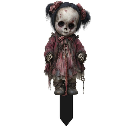 Halloween Thriller Plugin Courtyard Ornaments on Stakes. Each is approx 7 by 6 inches