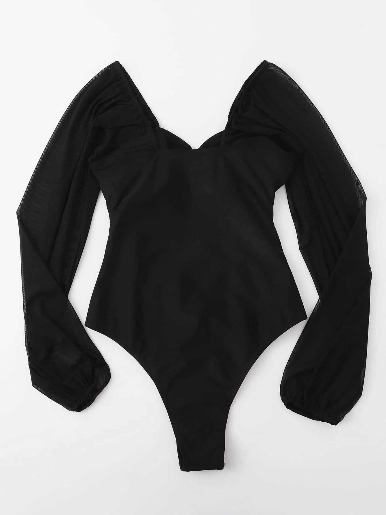 One Piece Solid Long Sleeve Sun Protection Swimwear