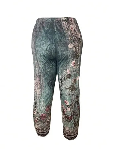 Plus Size to 5XL. Women 's Summer Casual loose print pants, Comfortable and Soft