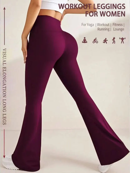 Women's High-Waisted Yoga or Casual, Flare Pants in a Variety of colors
