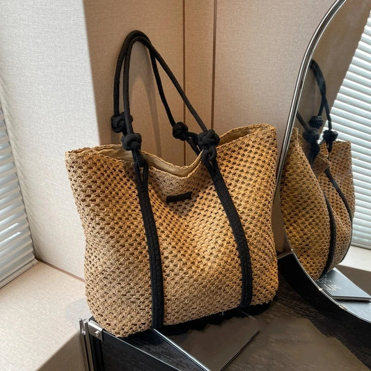 Straw Woven Handbag Tote Top-Handle Bags  Underarm Shoulder Bags