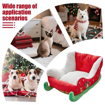 Washable Dog Christmas Sled Anti-slip bottom for Small, Medium, Cats, Dogs, Christmas Decor