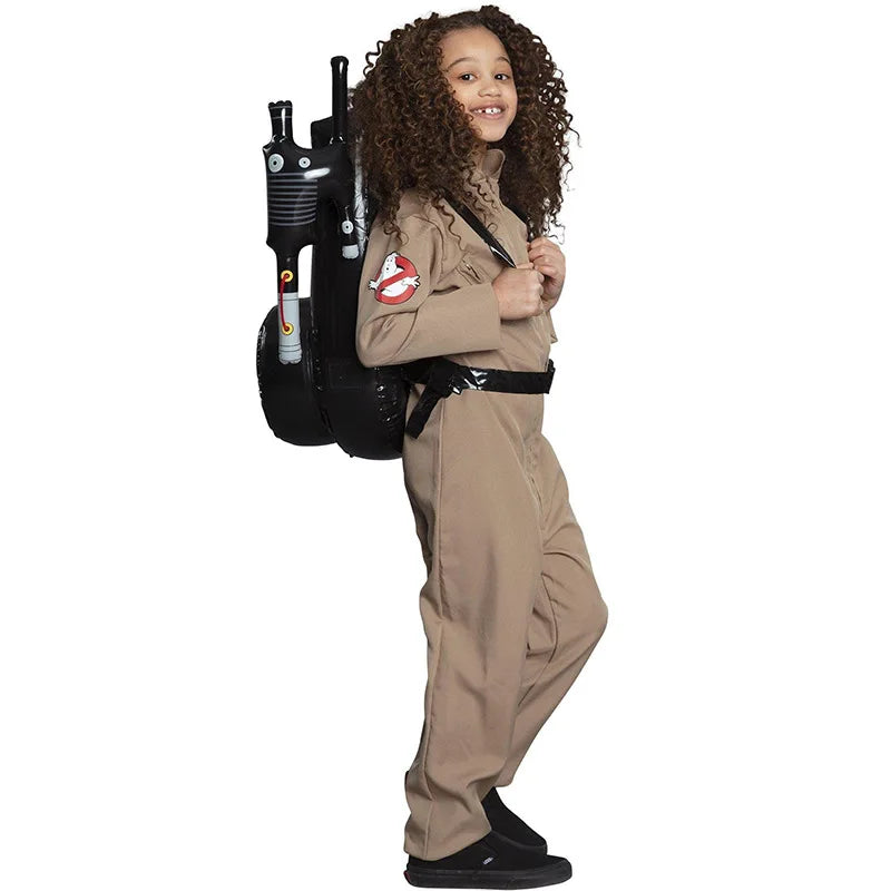Ghostbusters Costumes Themed Cosplay Jumpsuit with Bag, Ideal Children and Adult Full Set Costumes