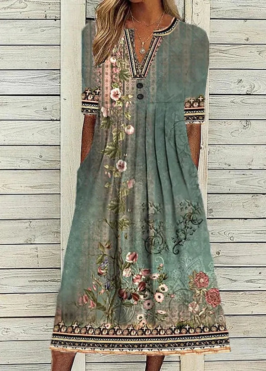 Casual Loose Dress Short Sleeve Loose Fit