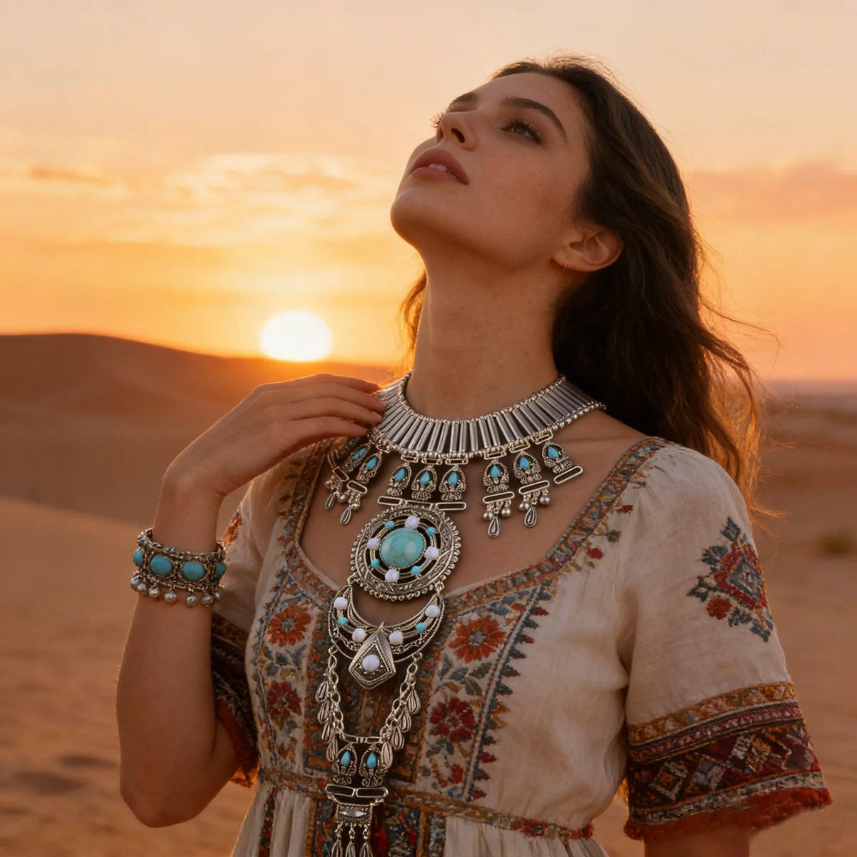 Vintage Necklaces Ethnic Baroque Pendant Tassel Chokers Necklaces