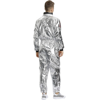 Adult and Children Astronaut Costumes, Couples Spaceman Cosplay Space Suit, Halloween Family Party Dress Up