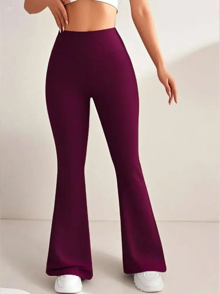 Women's High-Waisted Yoga or Casual, Flare Pants in a Variety of colors