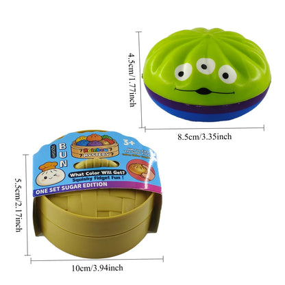 Colorful Simulated Dumpling Squishies Stress Reliever Toy