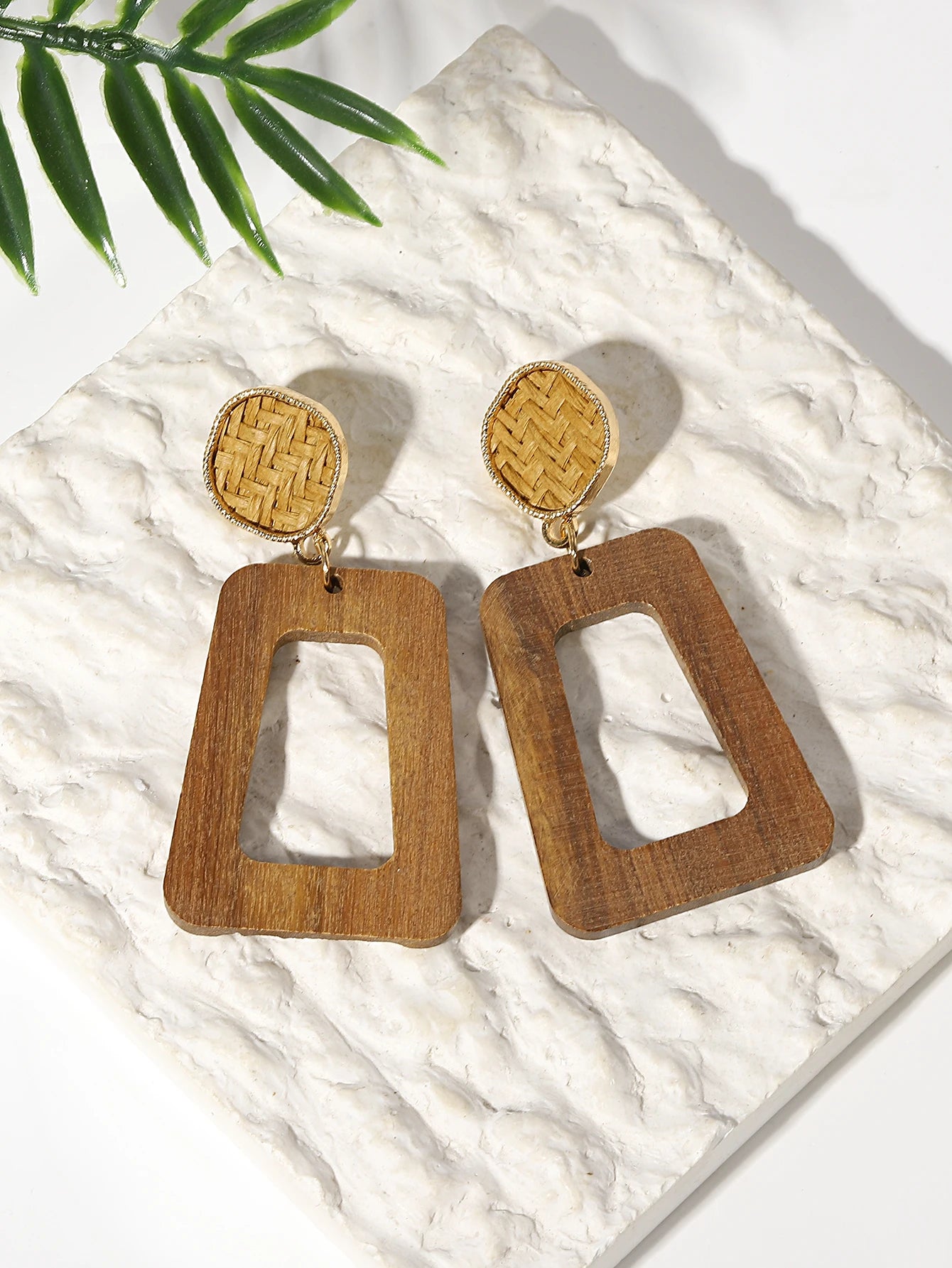 Handmade Wooden Drop Earrings