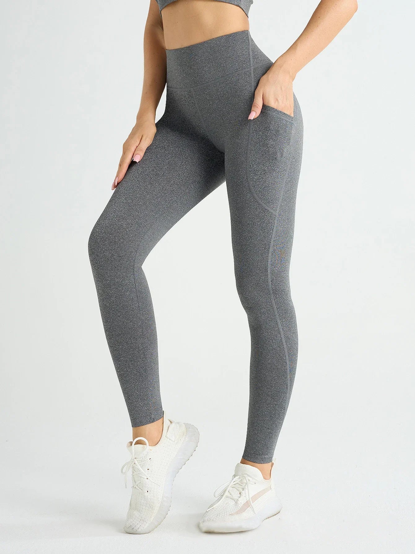 High Waisted Leggings Stretch Yoga Pants With Pockets Fitness Sportswear