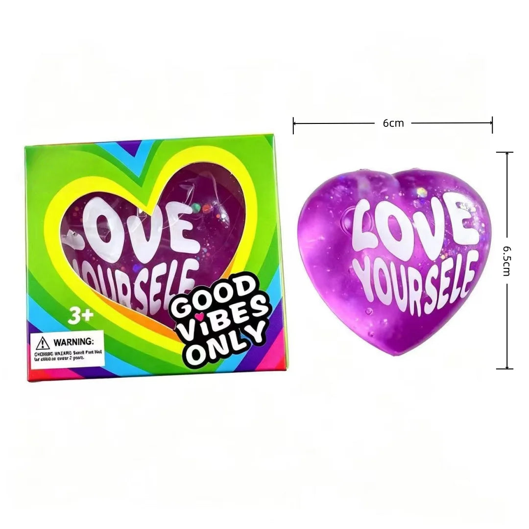 Heart-Shaped Squishy Toy, Soft and Comfortable to the Touch, Quick to Bounce Back, Cute and Compact, Portable Palm-Sized Toy. Size: 6.5Cm*6Cm