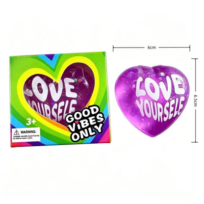 Heart-Shaped Squishy Toy, Soft and Comfortable to the Touch, Quick to Bounce Back, Cute and Compact, Portable Palm-Sized Toy. Size: 6.5Cm*6Cm