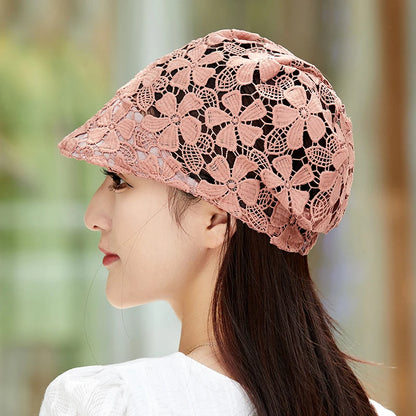 Thin Hollow Hook Flower Cap with a very slight brim HElegant