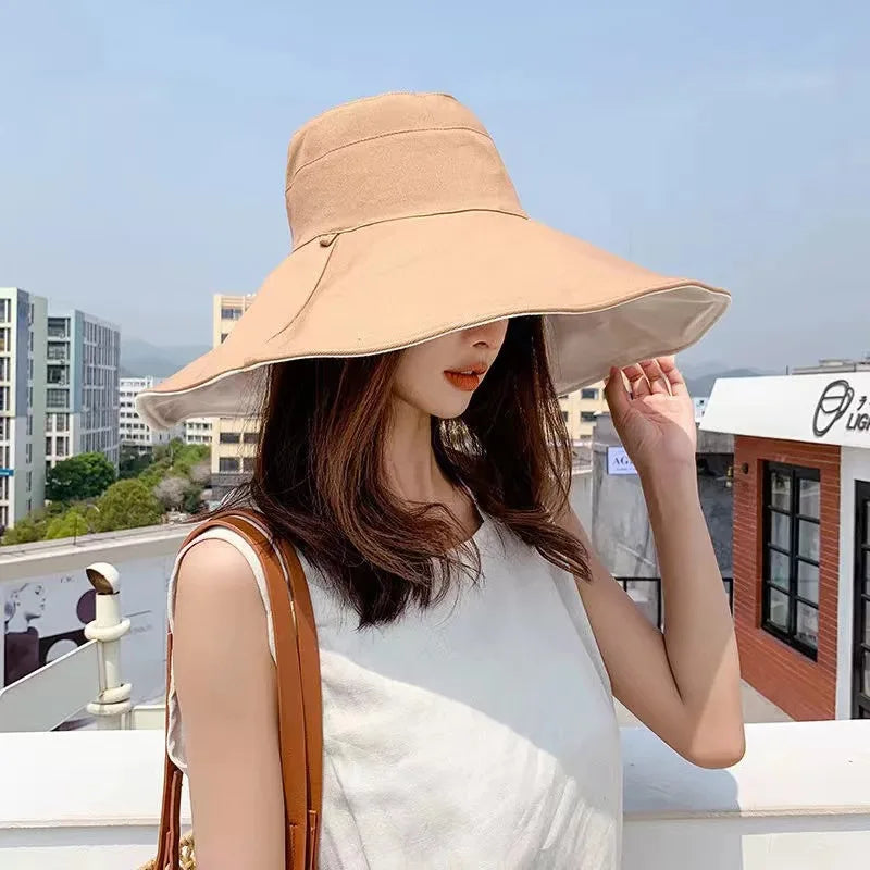 1Pc Doublesided Largebrim Hat Perfect Sun Protection  Versatile