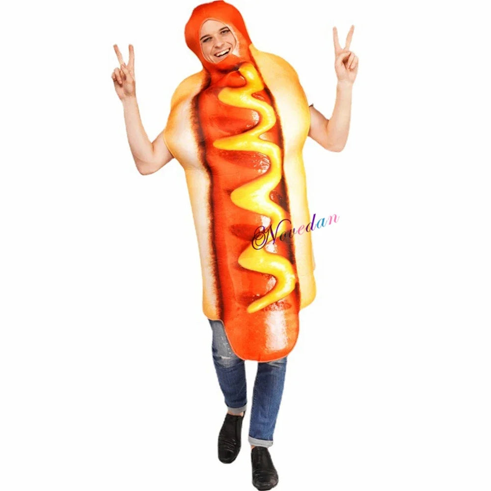 Funny Food Cosplay Halloween Costumes: Pizza, Burger, French Fries, Hot Dog